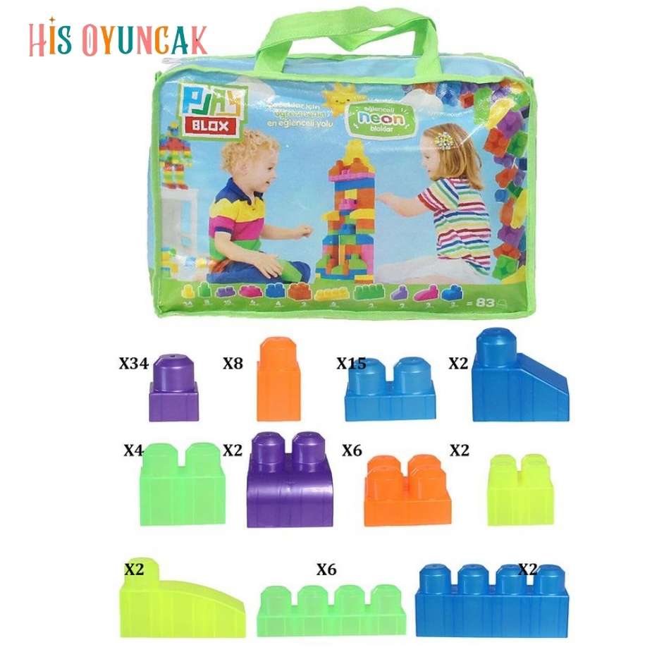Play Blox Eğlenceli Neon Bloglar 83 Parça - Görsel 5
